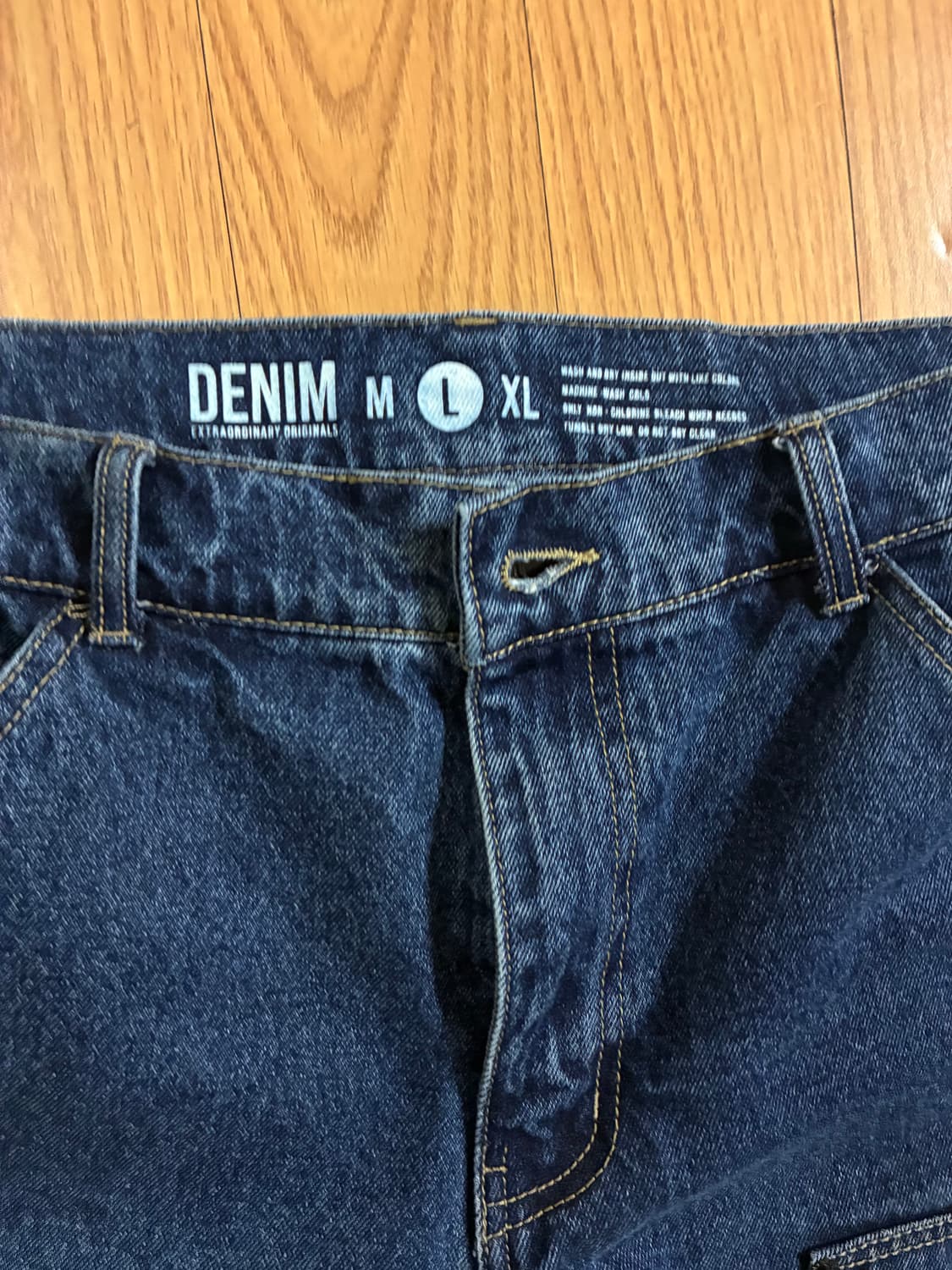엑스트라오디너리 더블니 팬츠 인디고 L 상품이미지2
