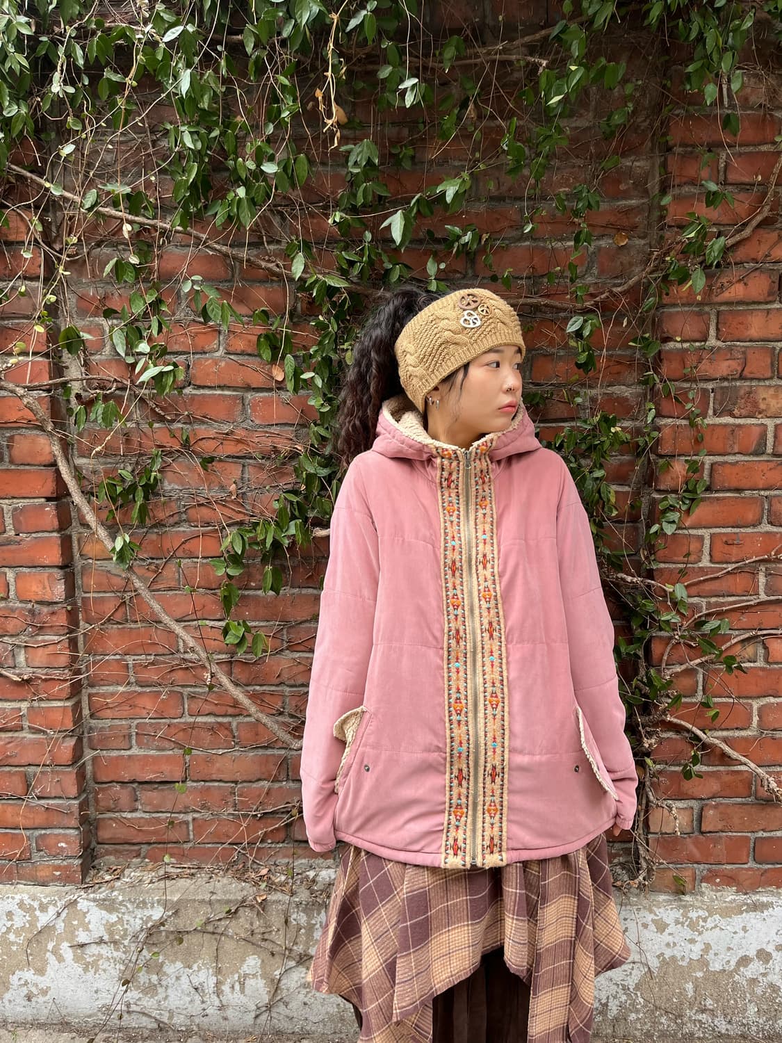 티티카카 딸기우유 후드 다운 자켓 상품이미지4