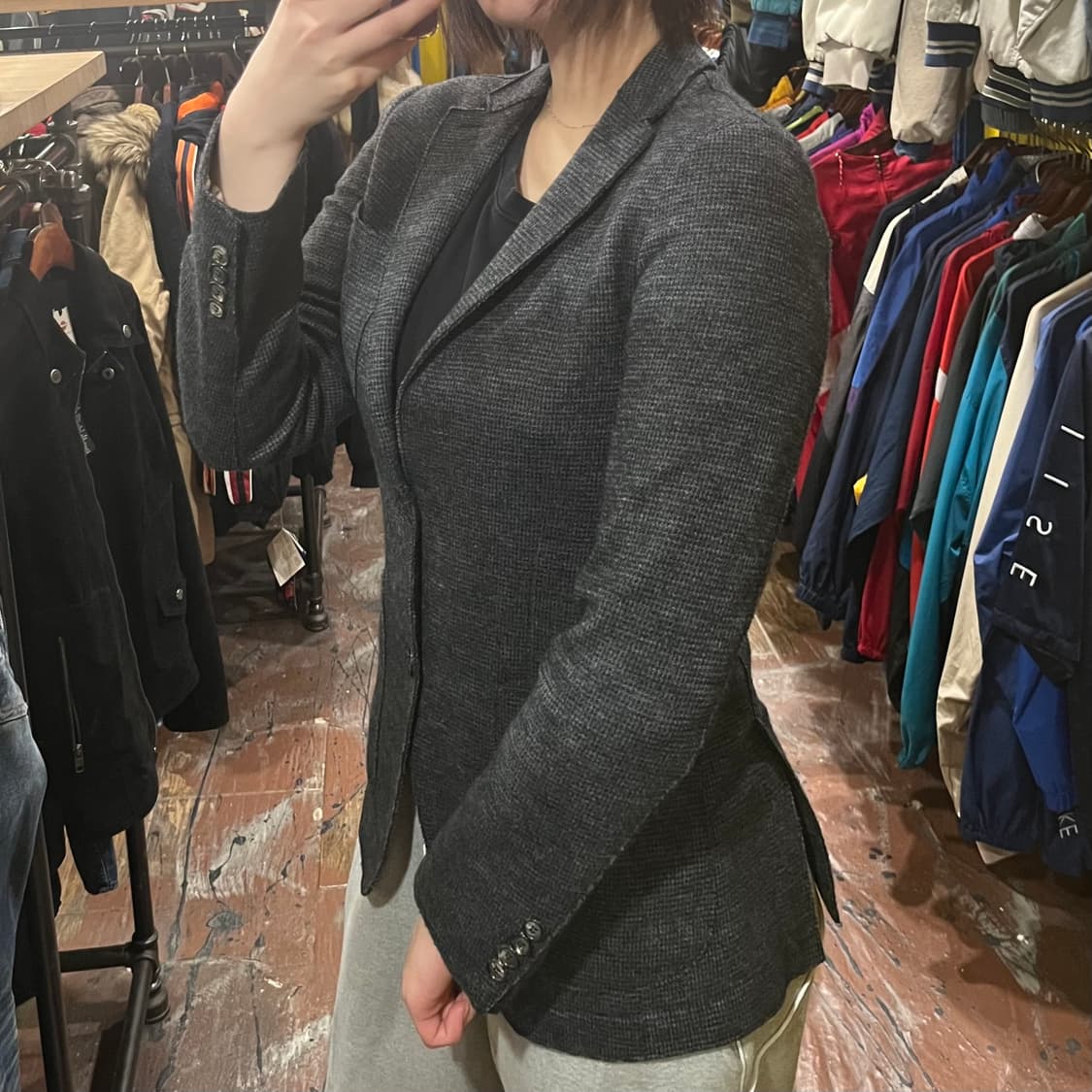 [HI] 빈티지 블레이져 자켓 블랙 상품이미지4