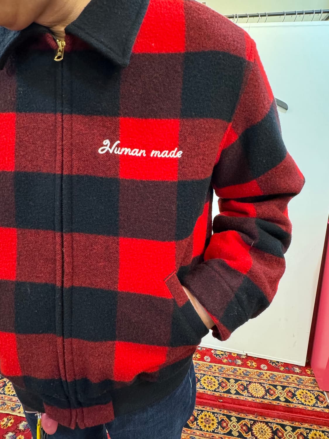 휴먼메이드 집업 럼버 자켓 레드 XL 상품이미지2