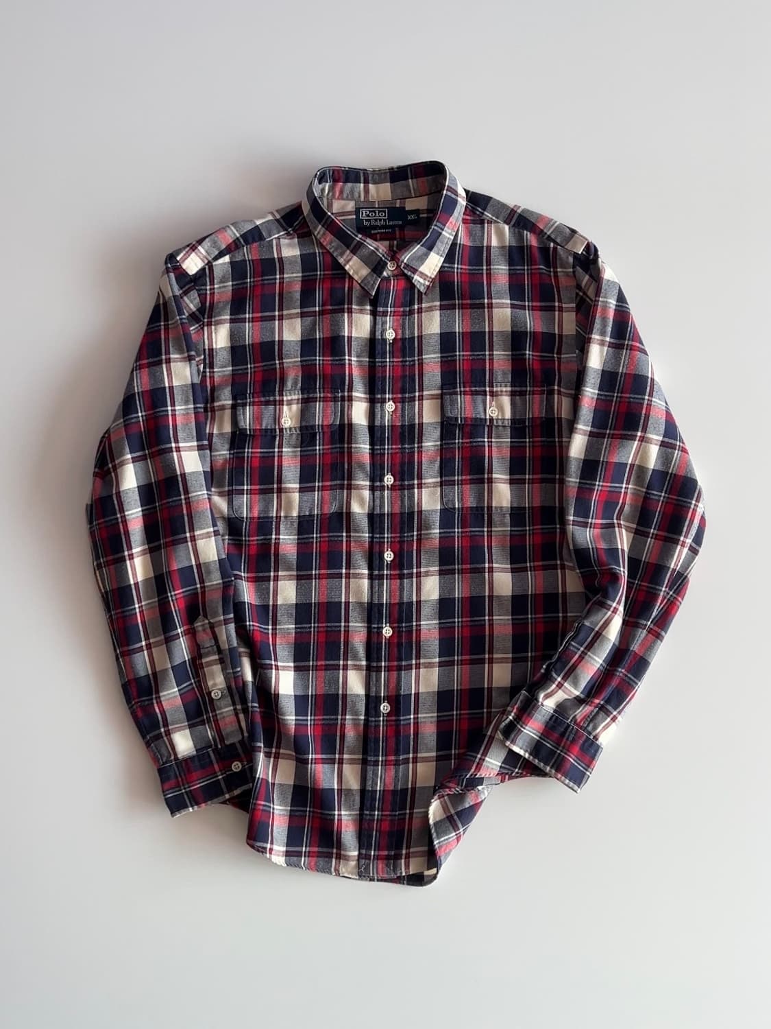 폴로 랄프로렌 투포켓 체크 셔츠 XXL 상품이미지1