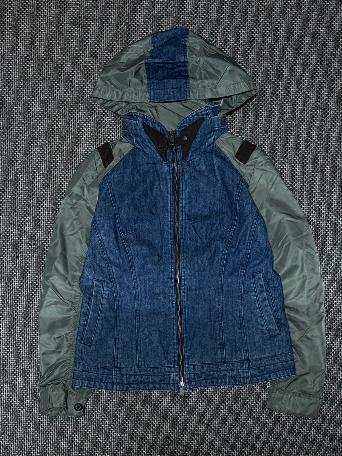 아비렉스 투웨이 후드 나일론 데님 자켓 상품이미지2