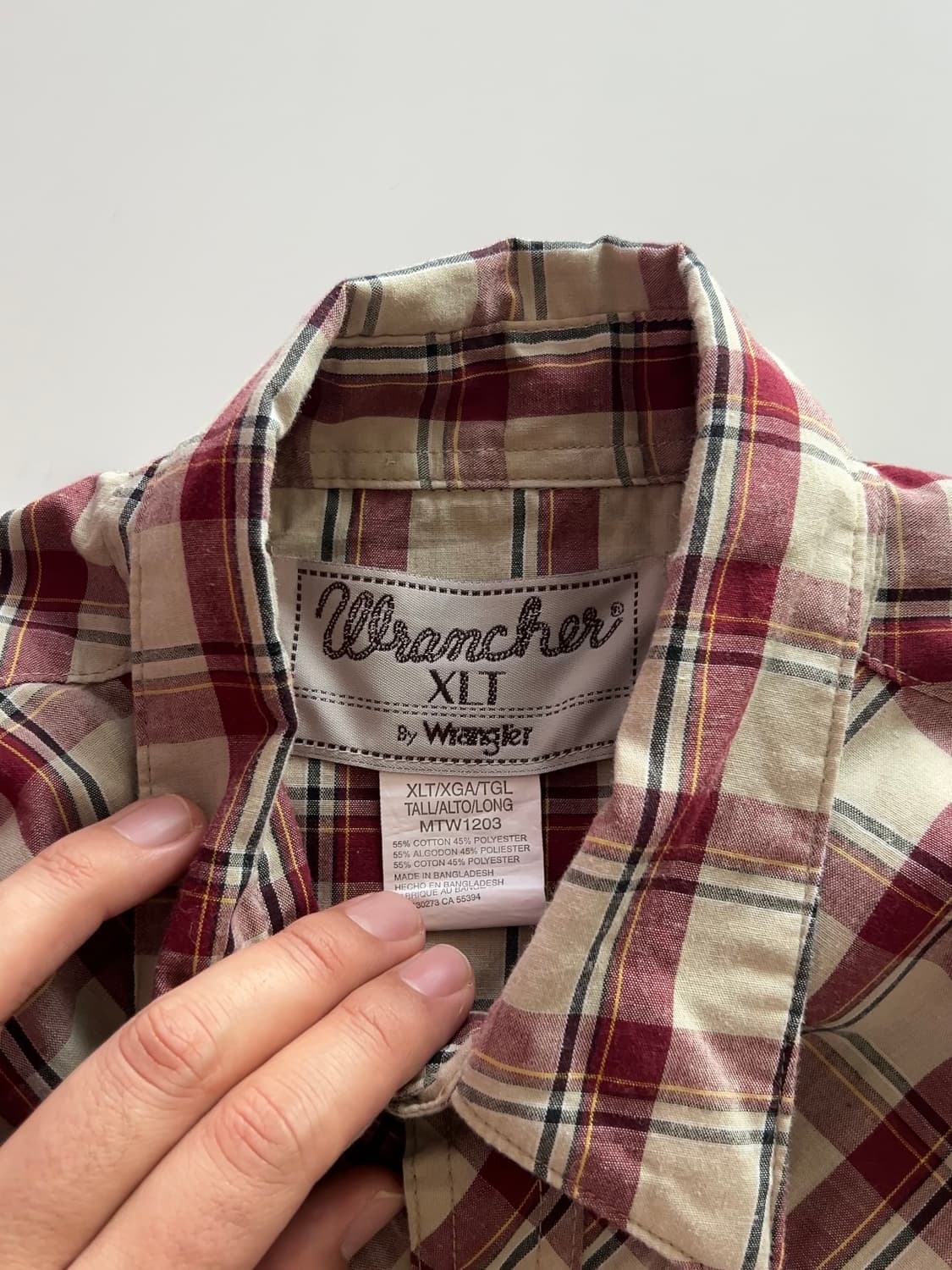랭글러 웨스턴 체크 셔츠 XLT 상품이미지6