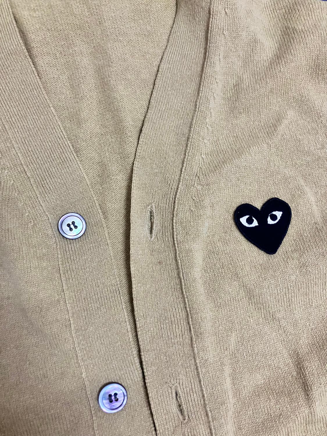 꼼데가르송 울 가디건 베이지 상품이미지3