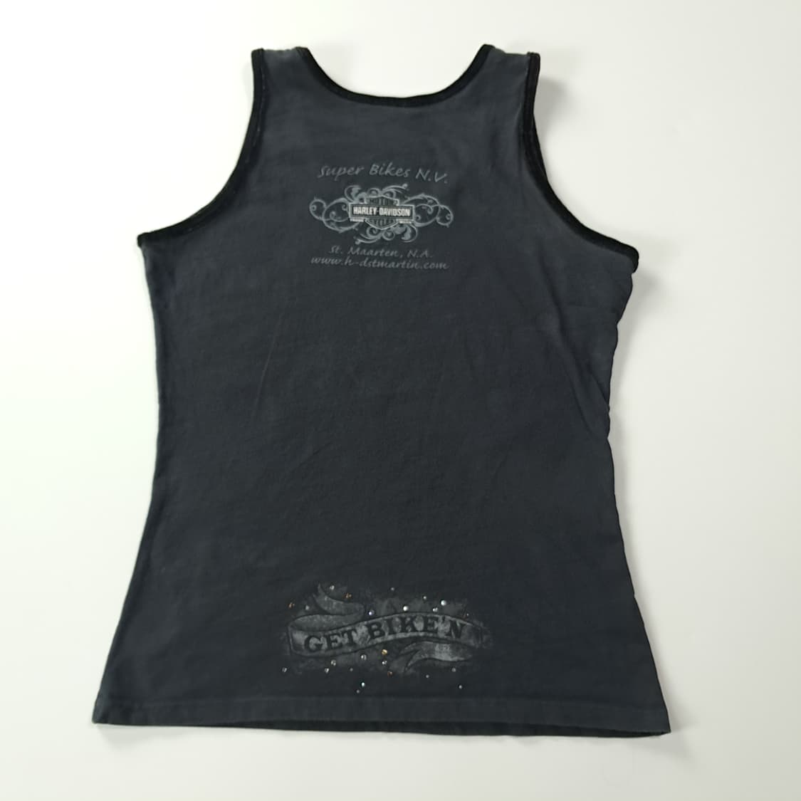 CK231 XL 할리데이비슨 00s 미국판 차콜그레이 슬리브리스 티셔츠 상품이미지5