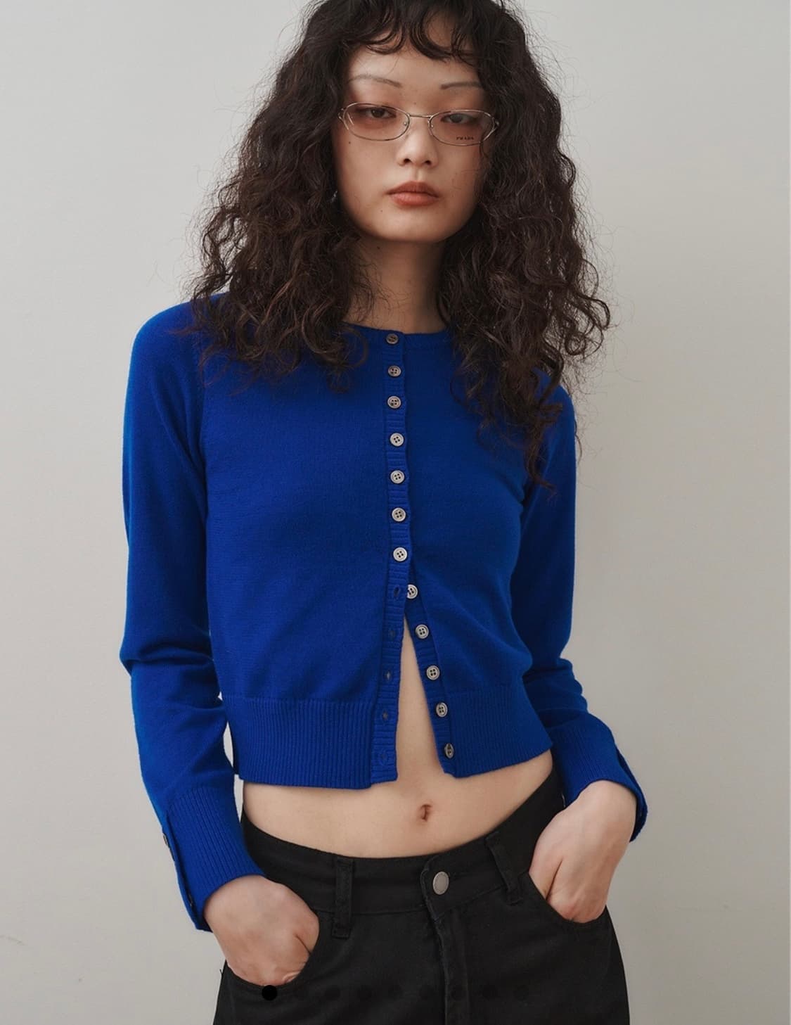 plzproject PETITE ROUND BUTTON CARDIGAN 상품이미지1