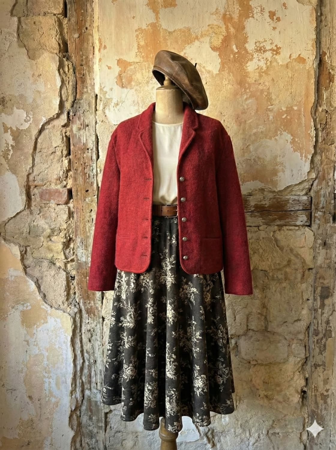 Manfred Wesenjak 티롤 레드  울 자켓 상품이미지3