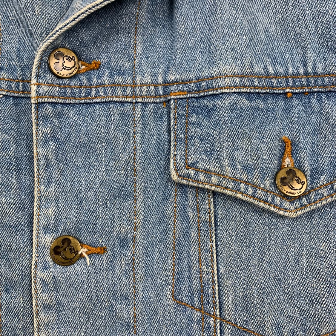90‘s 디즈니 미키&co 백 프린팅 빈티지 데님 자켓 상품이미지5