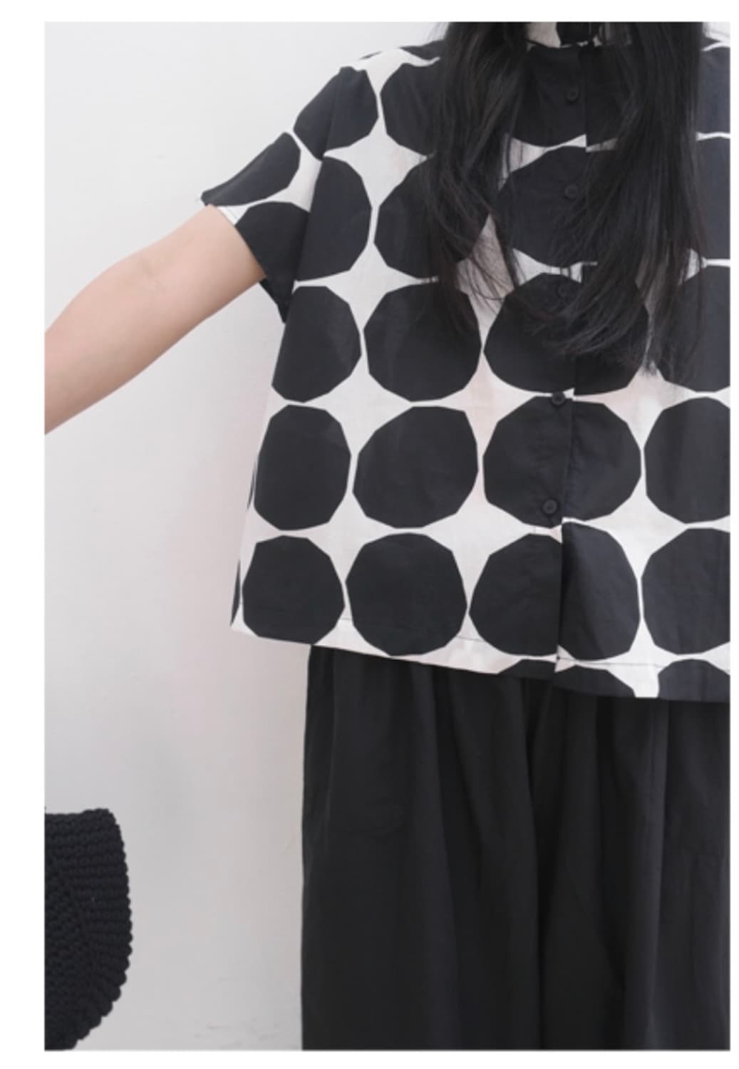 에프터먼데이 big dot back slit shirts 상품이미지4