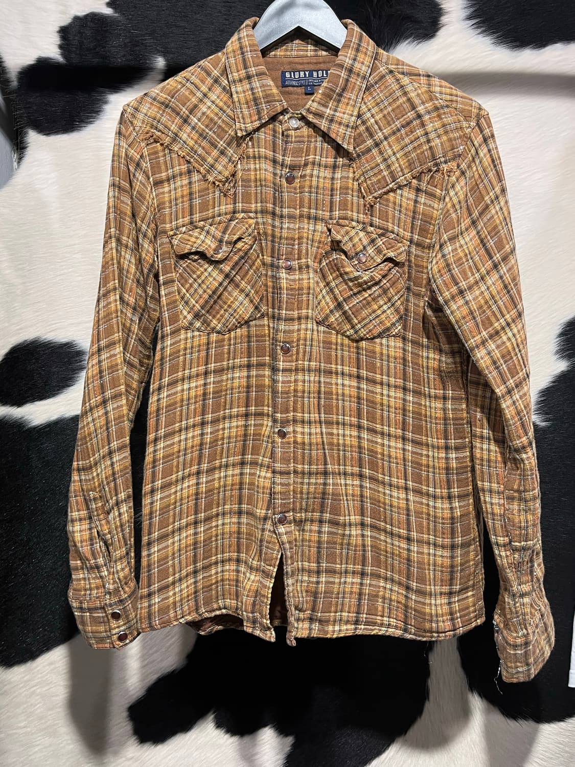 체크패턴 글리터 셔츠 상품이미지2