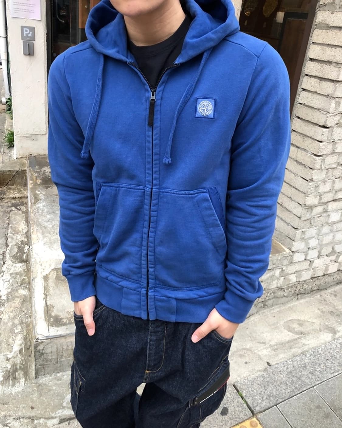 스톤아일랜드 정품 자수와펜 후드집업 빈티지스톤 상품이미지3