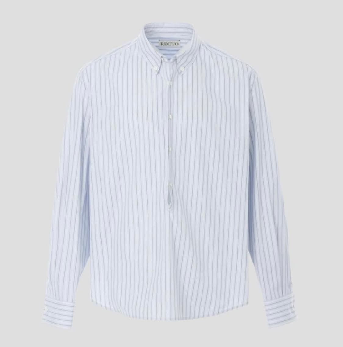 렉토 스트라이프 코튼 셔츠 라이트블루 상품이미지6