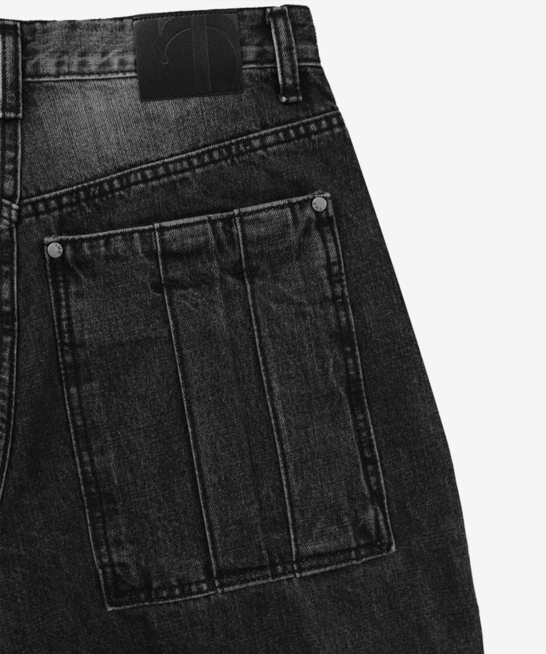 트리밍버드 데님 카고 바지 블랙 상품이미지7