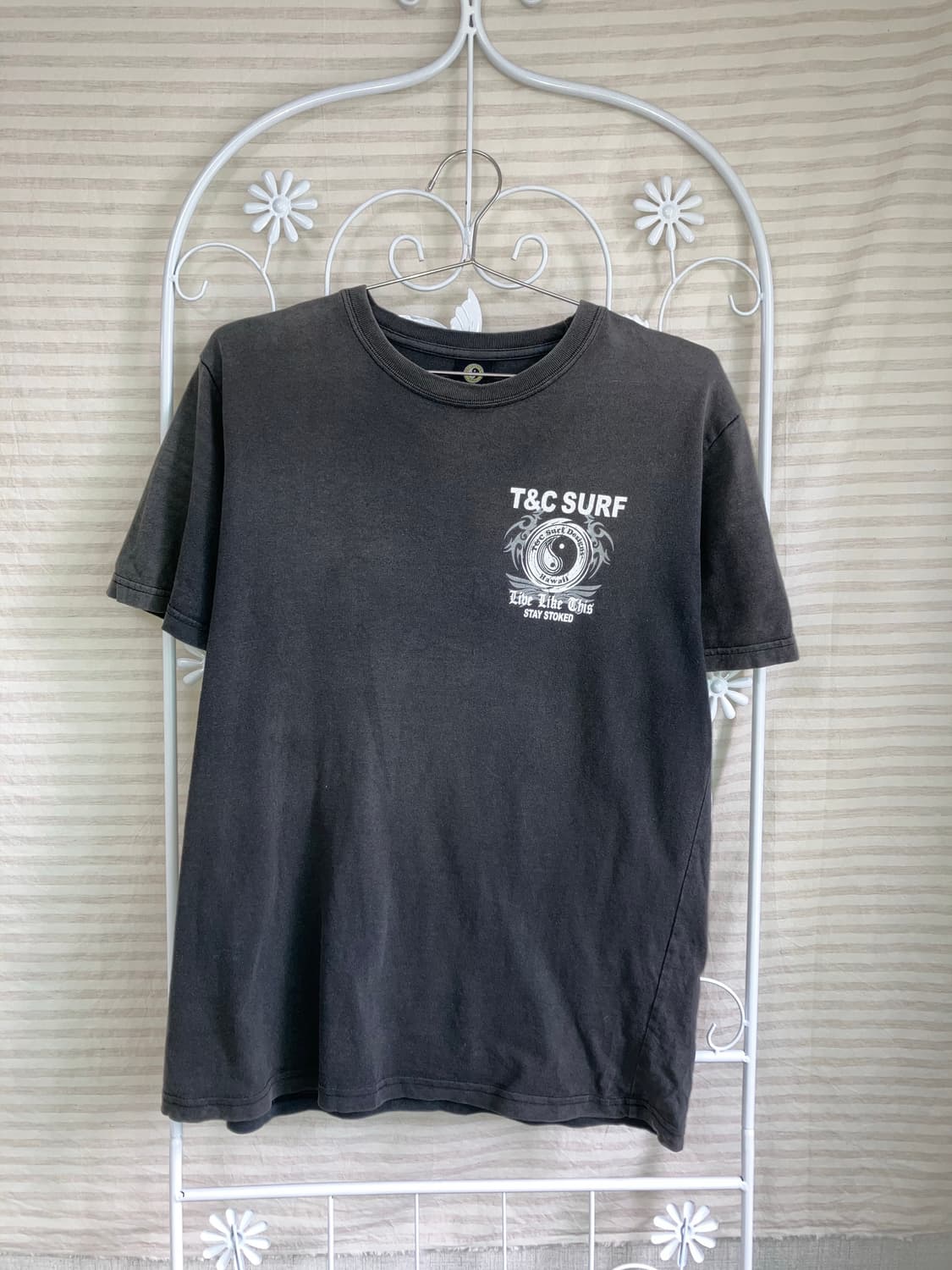 빈티지 차콜 레터링 반팔 티셔츠 y2k 스트릿 갸루 펑키491 상품이미지2