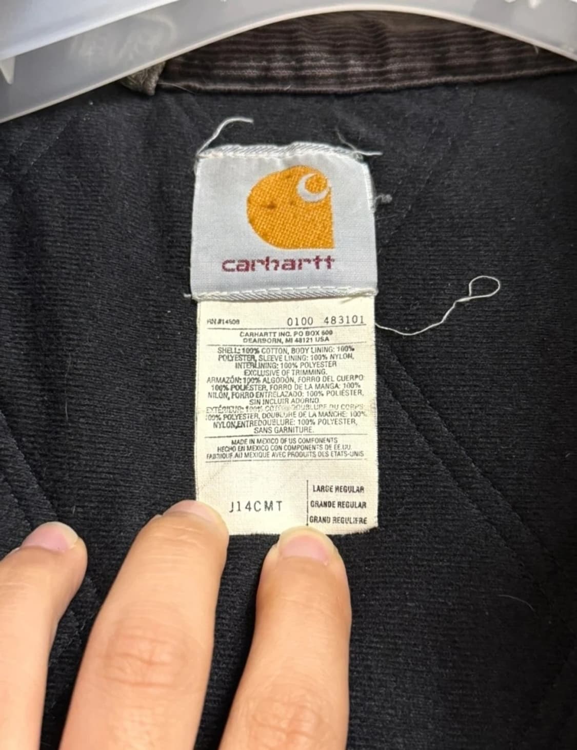 칼하트 J14 CMT 구형 빈티지 자켓 L-regular 2000년 생산 상품이미지7