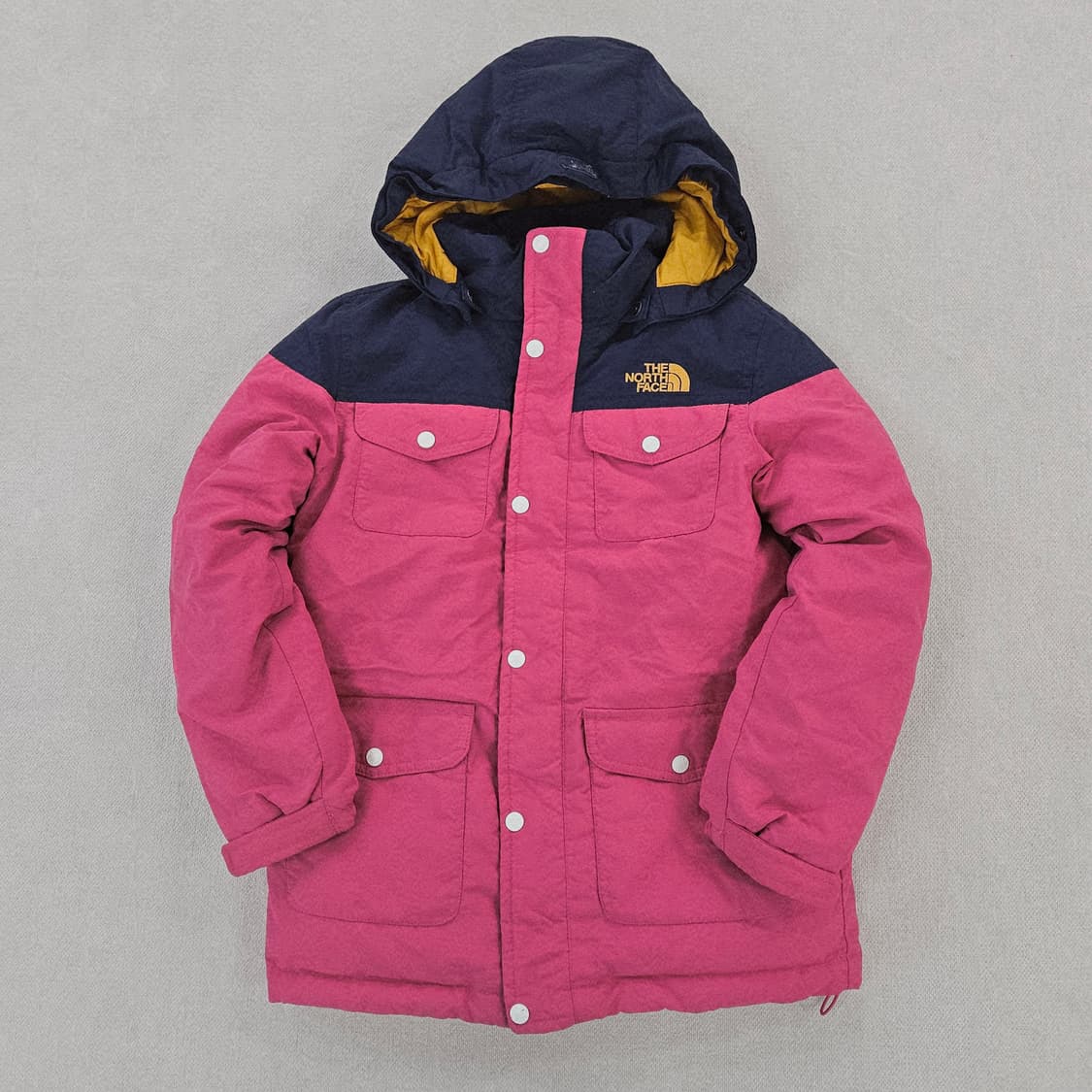 [130] 노스페이스 키즈 여성 구스다운 후드 패딩 자켓 0114YH1 상품이미지2