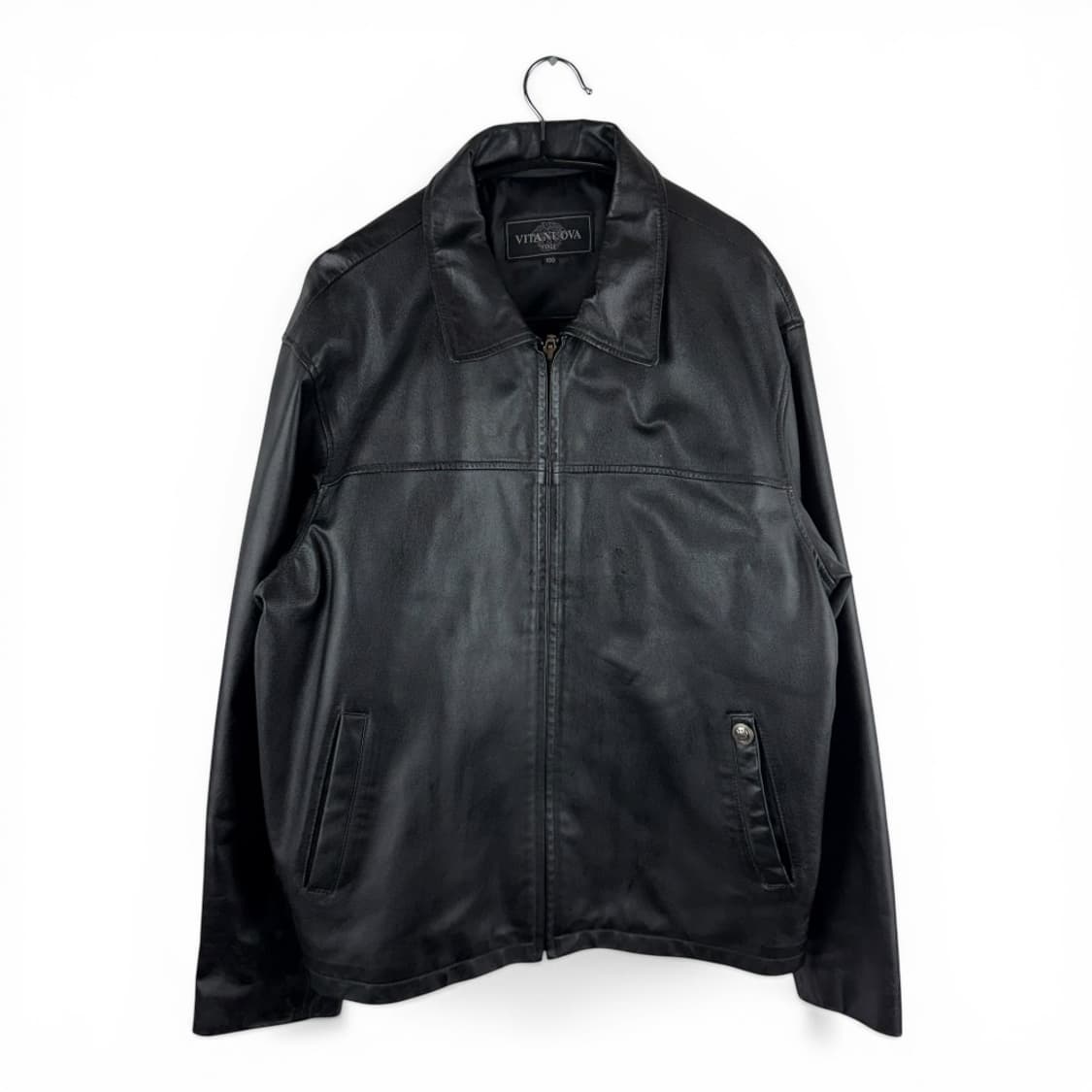 100)VITANUOVA 각인 포켓 양가죽 자켓 상품이미지1
