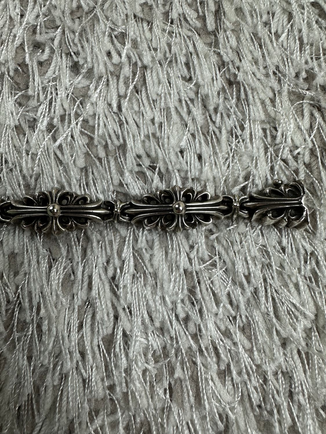 [4 Link] 백화점판 정품 크롬하츠 플로랄 크로스 링크 팔찌 상품이미지4