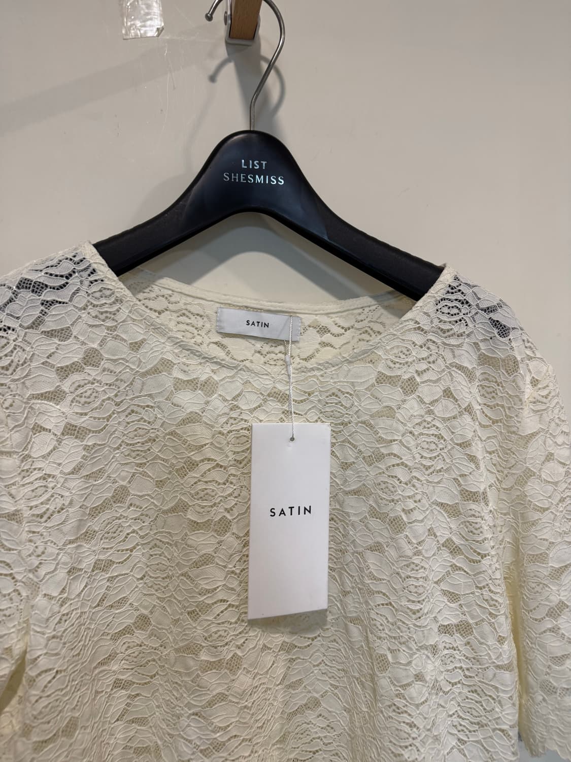 satin 사틴 레이스 블라우스 상품이미지6