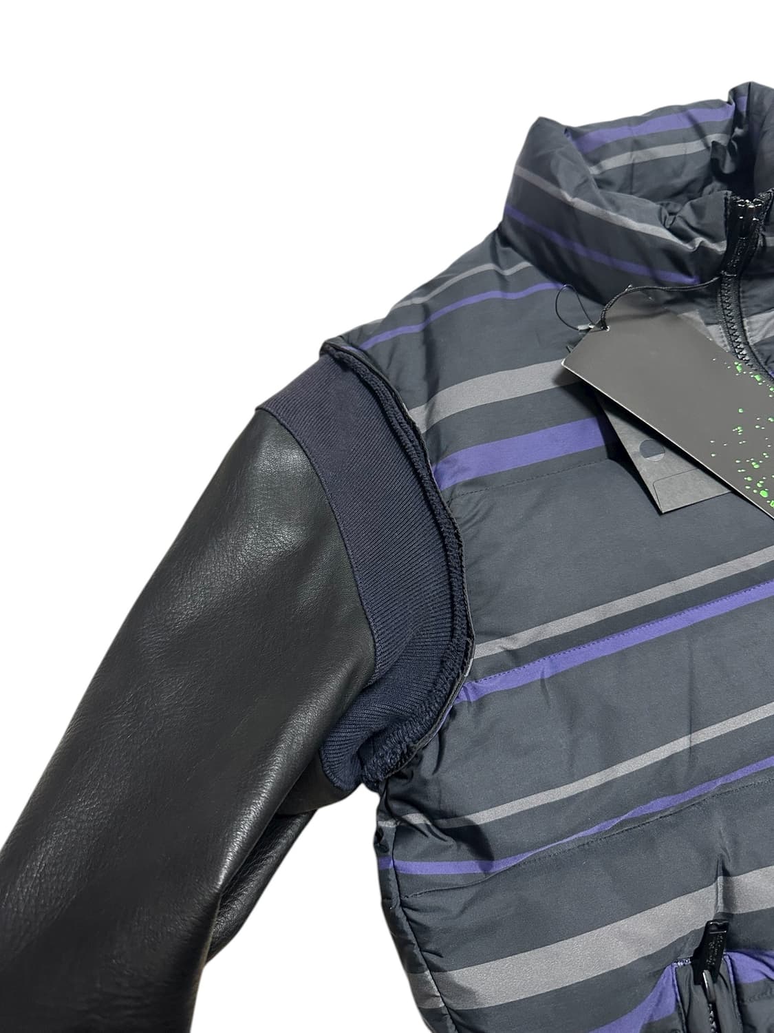 언더커버 레더 슬리브 패딩 상품이미지3