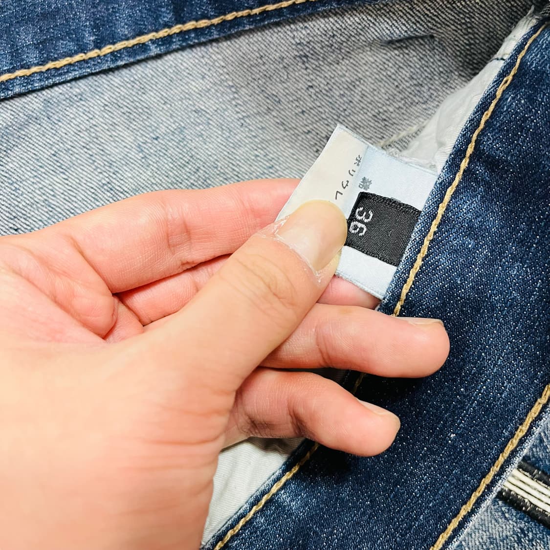 펑크 Be Ambition 크로스 대거 와이드 데님 팬츠 상품이미지6