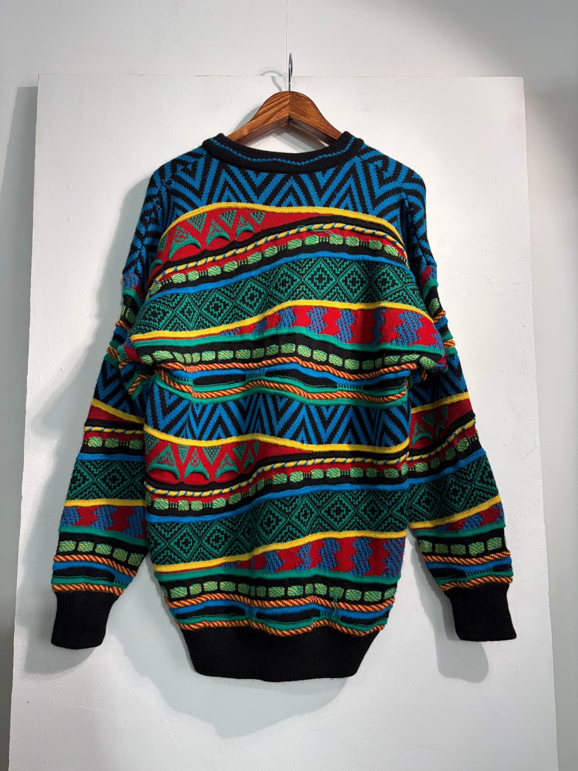 Wool 100% 3D 멀티컬러 vintage knit L 상품이미지6