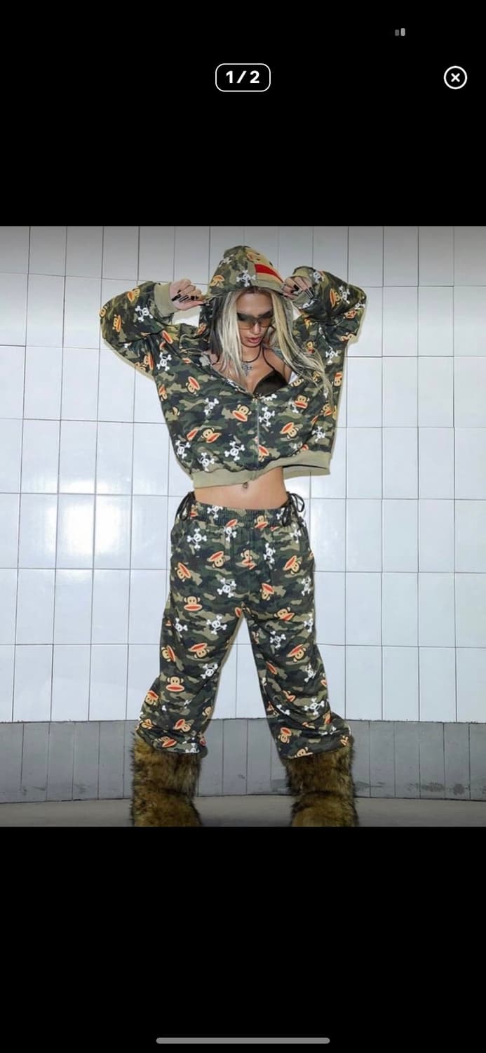 폴프랭크 카모 후드집업 상품이미지1