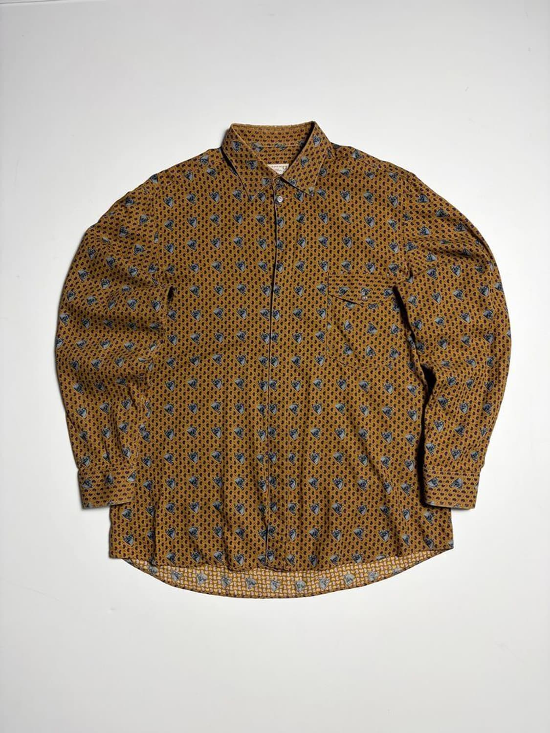 구찌 GUCCI 90's 페이즐리 홀스 패턴 코튼 셔츠 R1249 상품이미지1