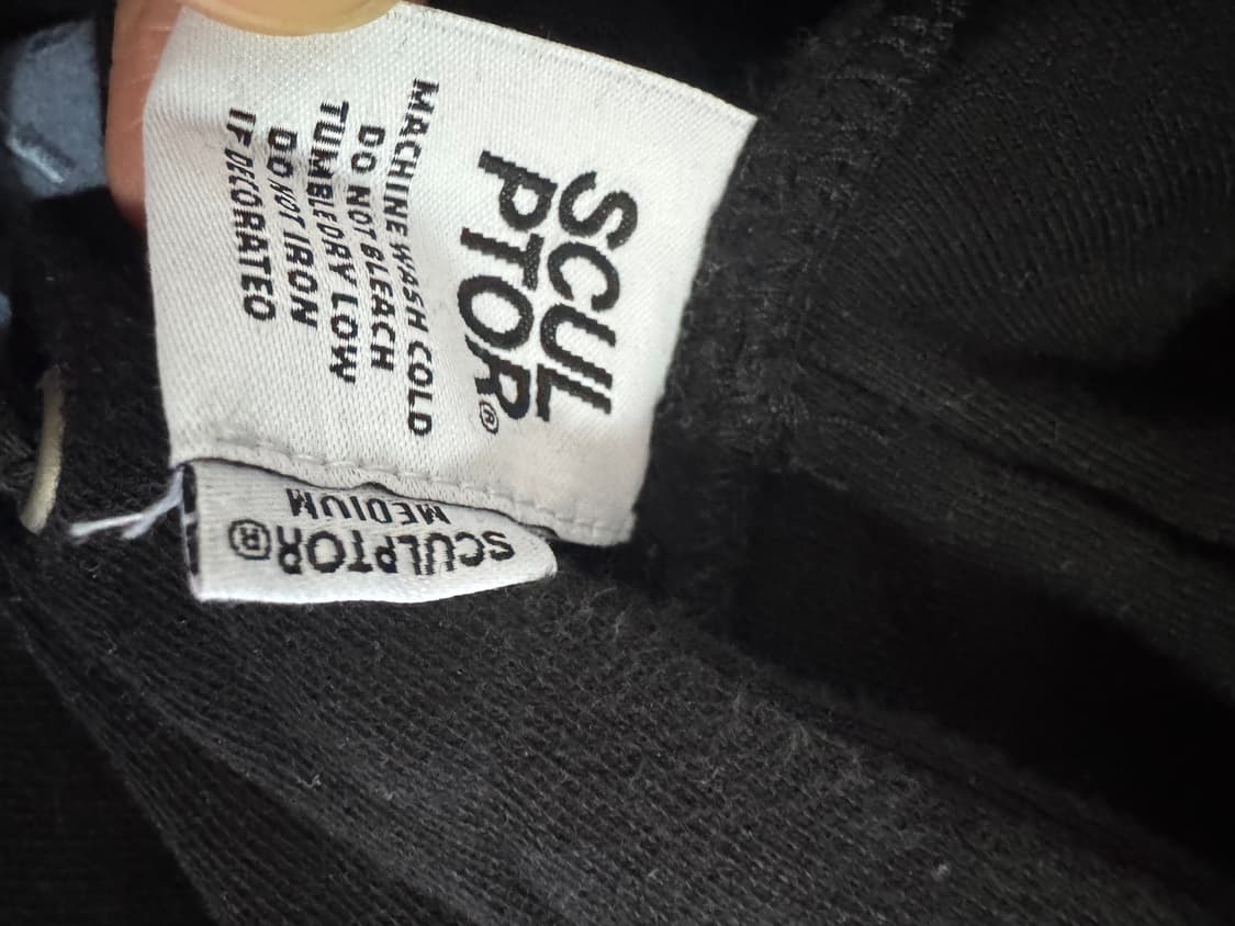 여성 스컬프터 그래픽 로고 오버핏 기모 후드티 상품이미지3