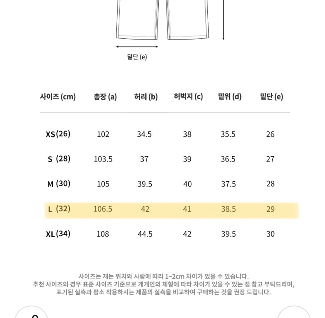필루미네이트 워시드 데님 팬츠 L사이즈 상품이미지4