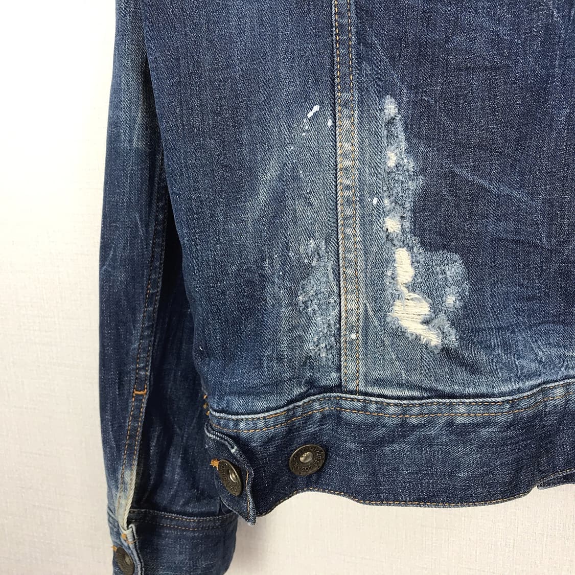 게스 GUESS 슬림핏 트러커 데님 자켓 남성L 상품이미지7