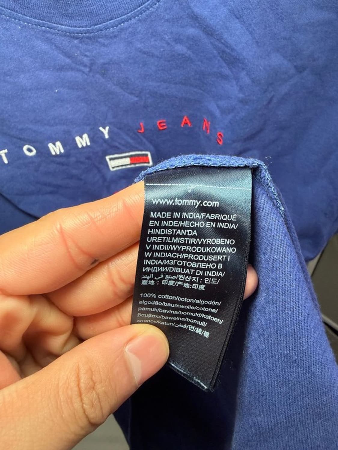 TOMMY JEANS 타미진스 프린팅 반팔 티 블루 L/G 상품이미지9
