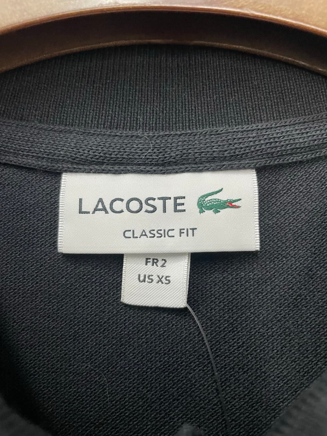 라코스테 로고 블랙 카라 반팔티 H2435 상품이미지5
