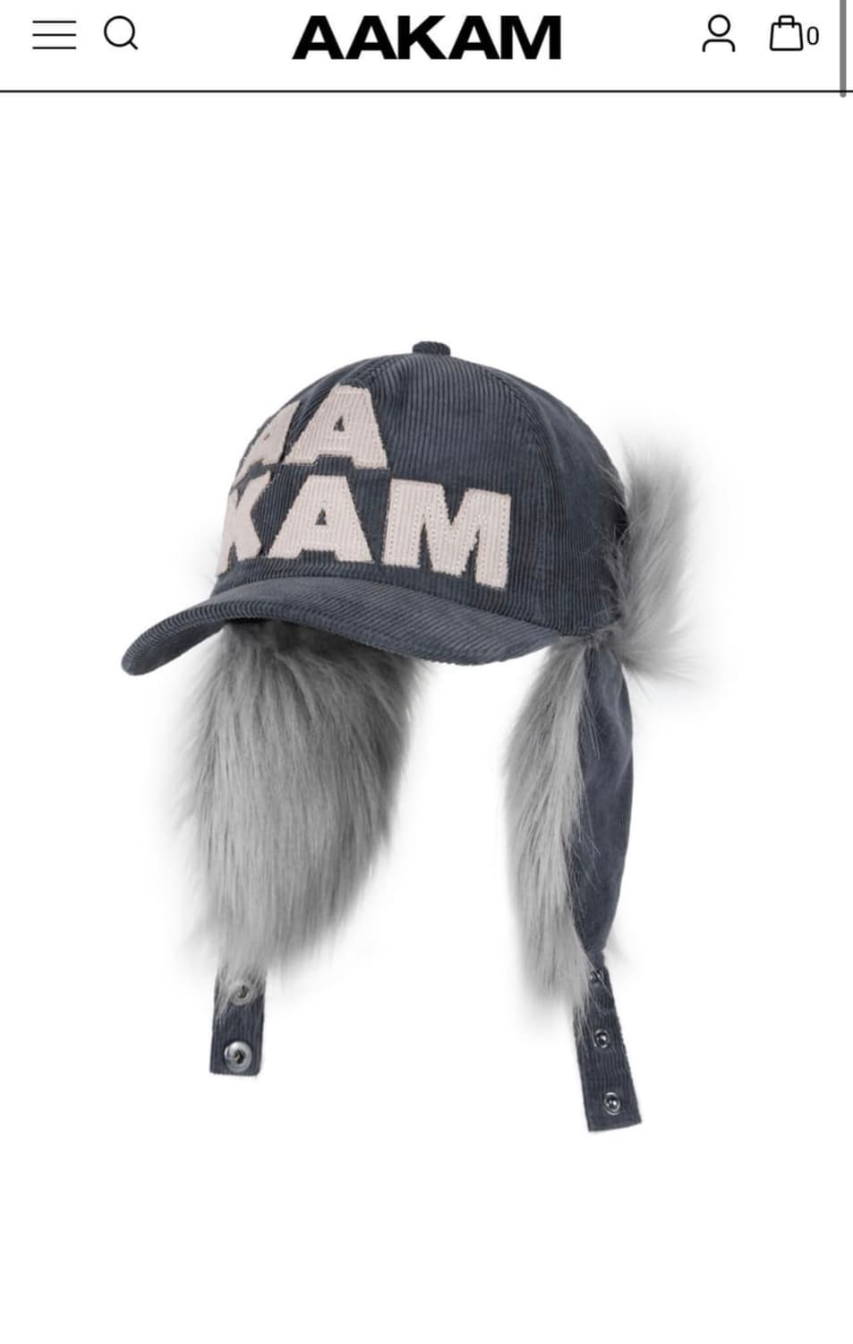 Corduroy Trapper Cap (Gray) 상품이미지1