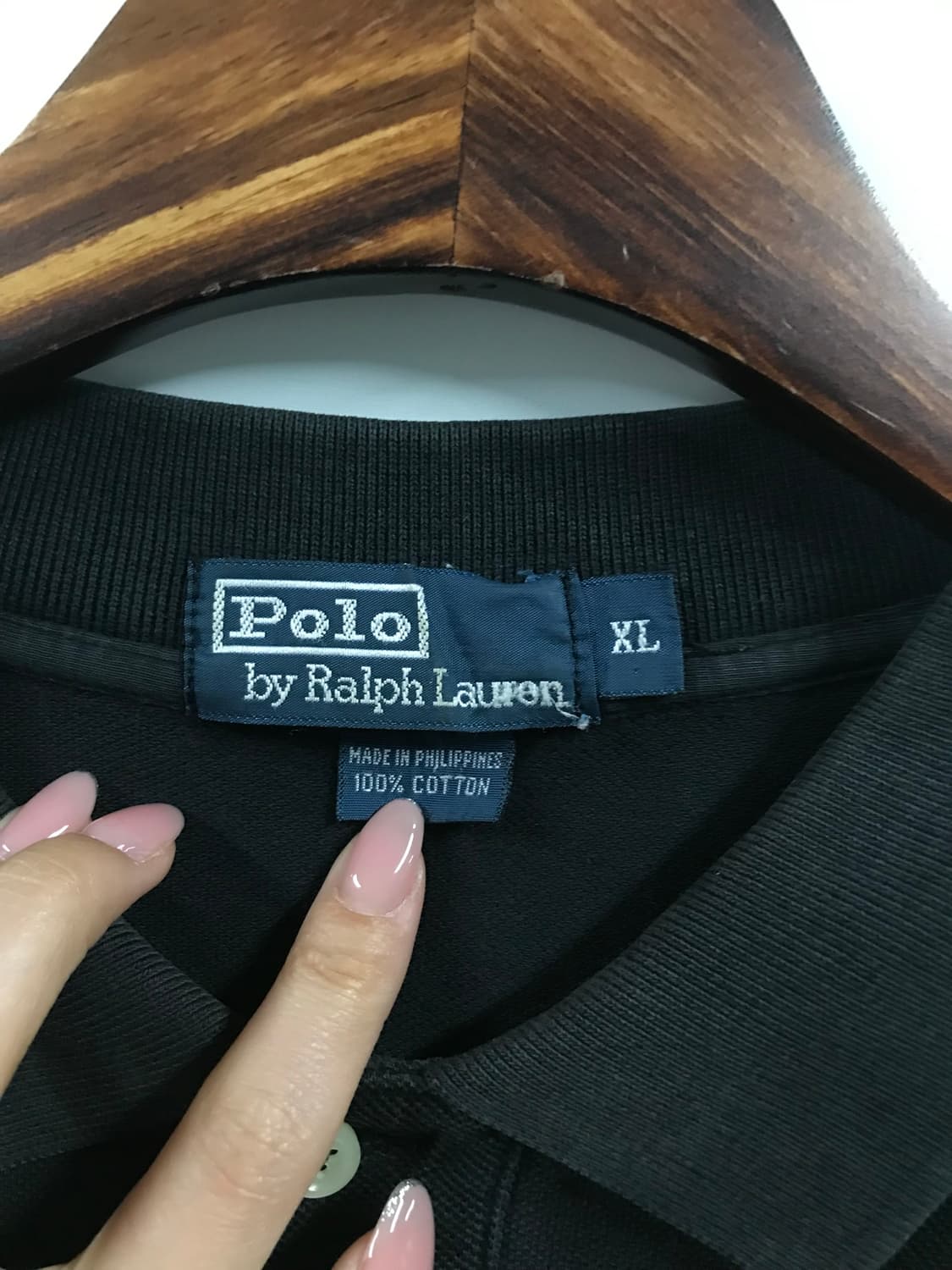 폴로 랄프로렌 자수로고 블랙 긴팔 카라 티셔츠 상품이미지5