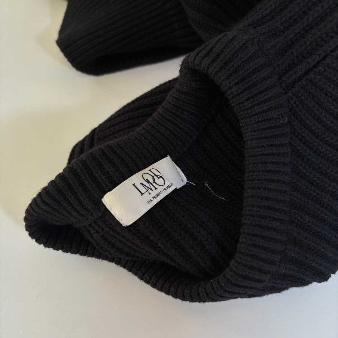 46 100-105 엘무드 블랙 면 케이블니트 상품이미지3