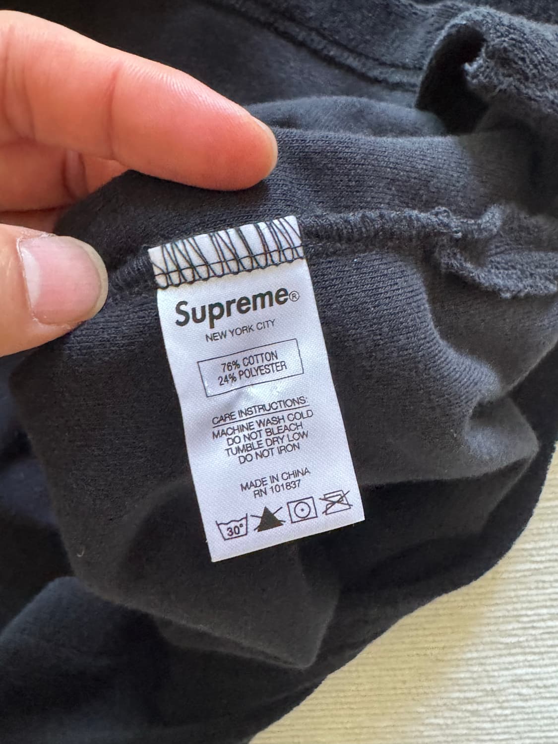 Supreme Terry Polo - Black 상품이미지4