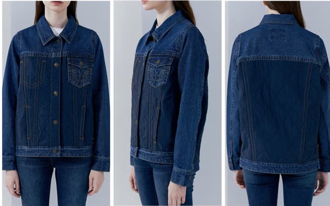 트루릴리젼 나일론 데님 트러커 자켓 새상품 여성S (90) 상품이미지9