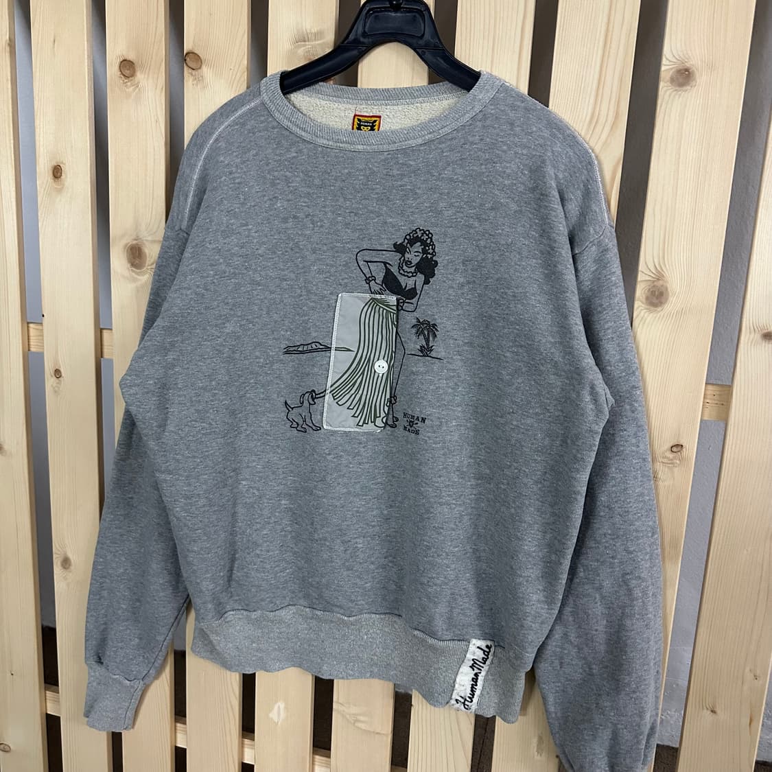 (M) 휴먼메이드 그레이 맨투맨 상품이미지2