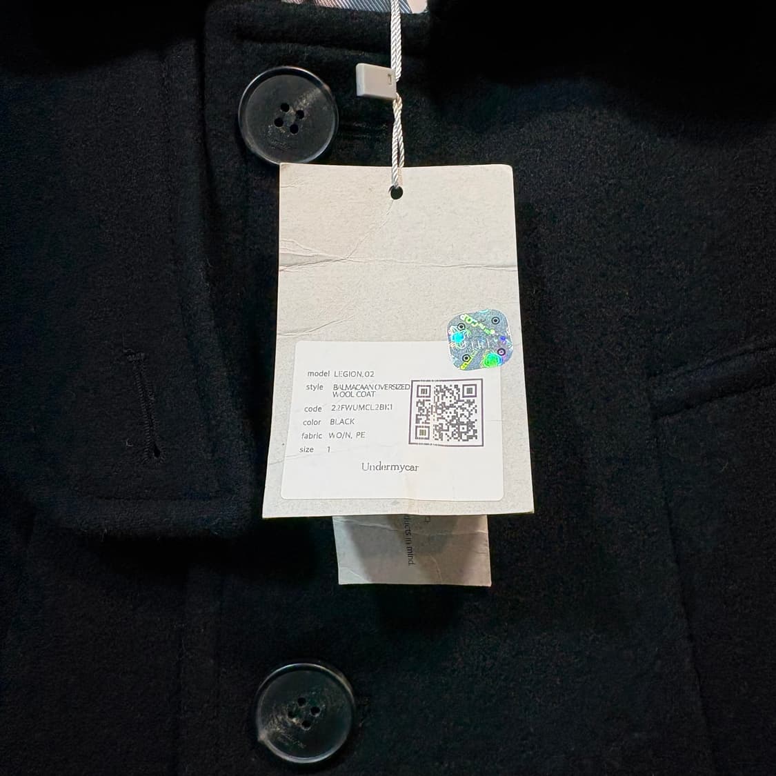 [1] UNDERMYCAR 언더마이카 발마칸 코트  상품이미지2