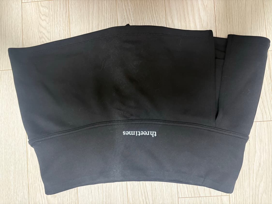 쓰리타임즈 Athletic slit skirt black (M) 상품이미지3