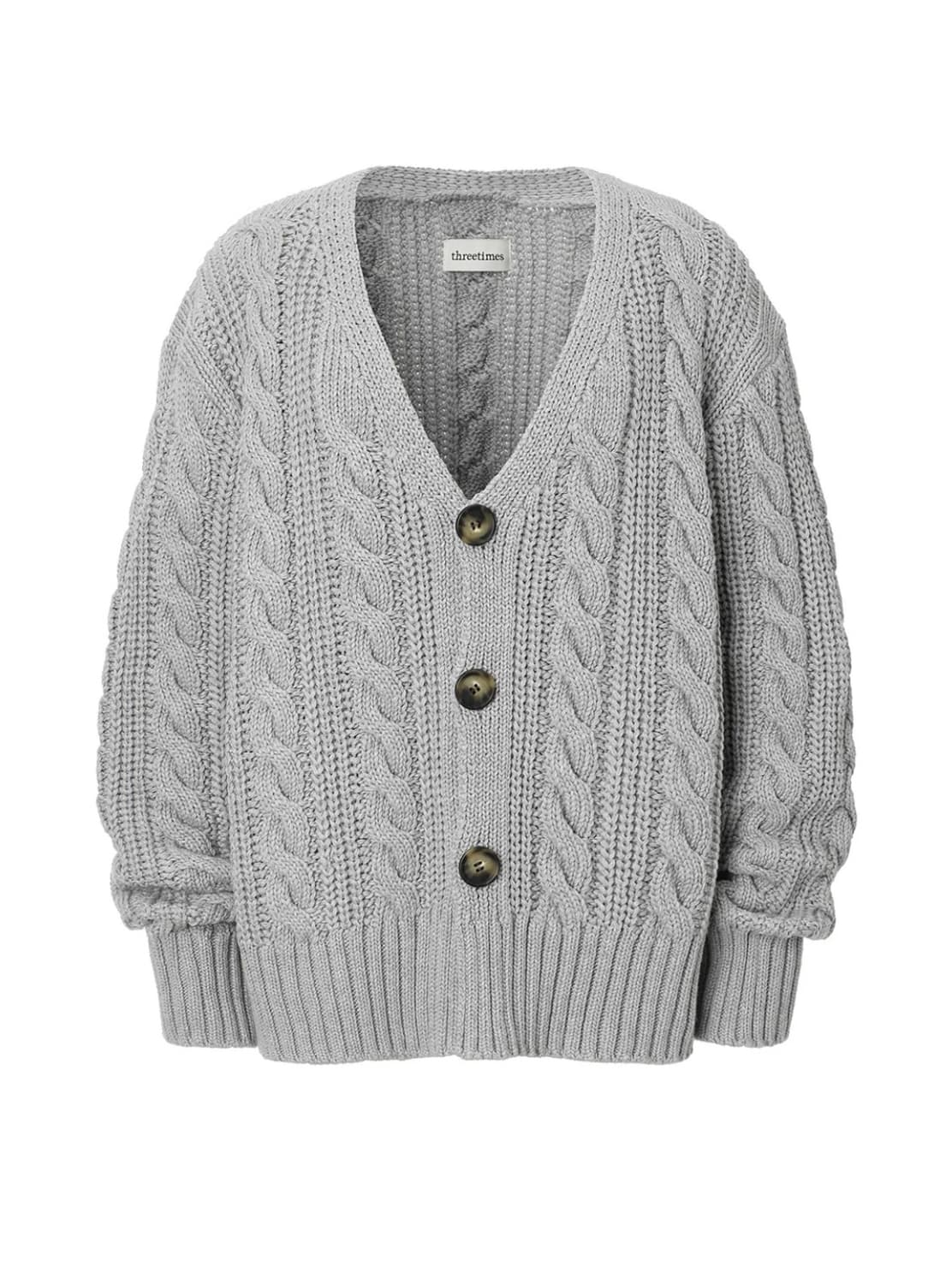 (미개봉) 쓰리타임즈 baby boo cardigan 그레이 판매  상품이미지1