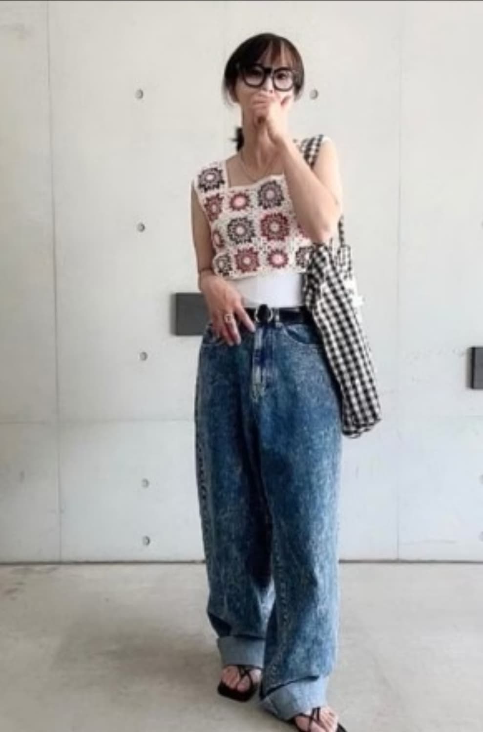 Mono-mart 와이드 스트레이트 빈티지 워시 데님팬츠 상품이미지7