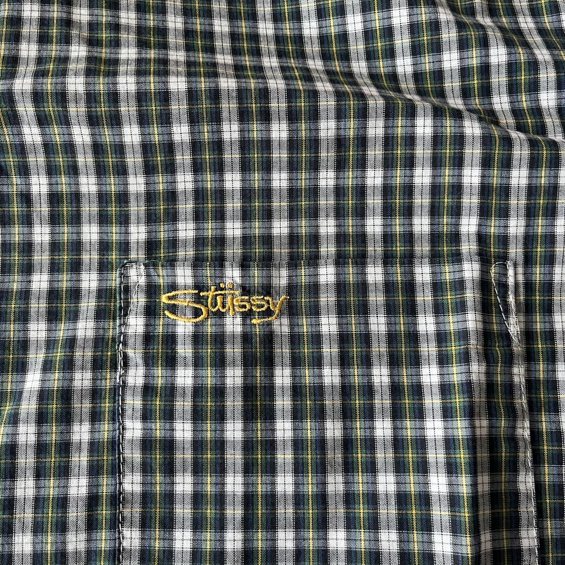 [XL] 90s 빈티지 올드 스투시 체크 반팔셔츠 상품이미지2