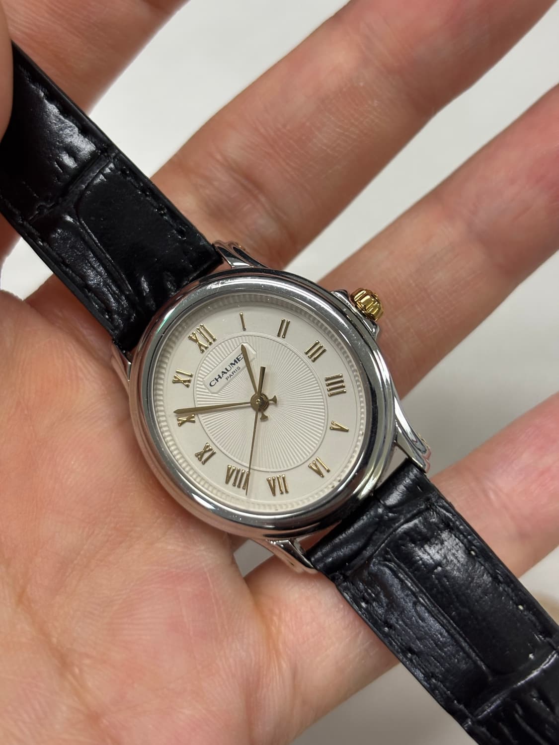 [정품] 빈티지 쇼메 쿼츠 가죽 손목시계 chaumet 상품이미지10