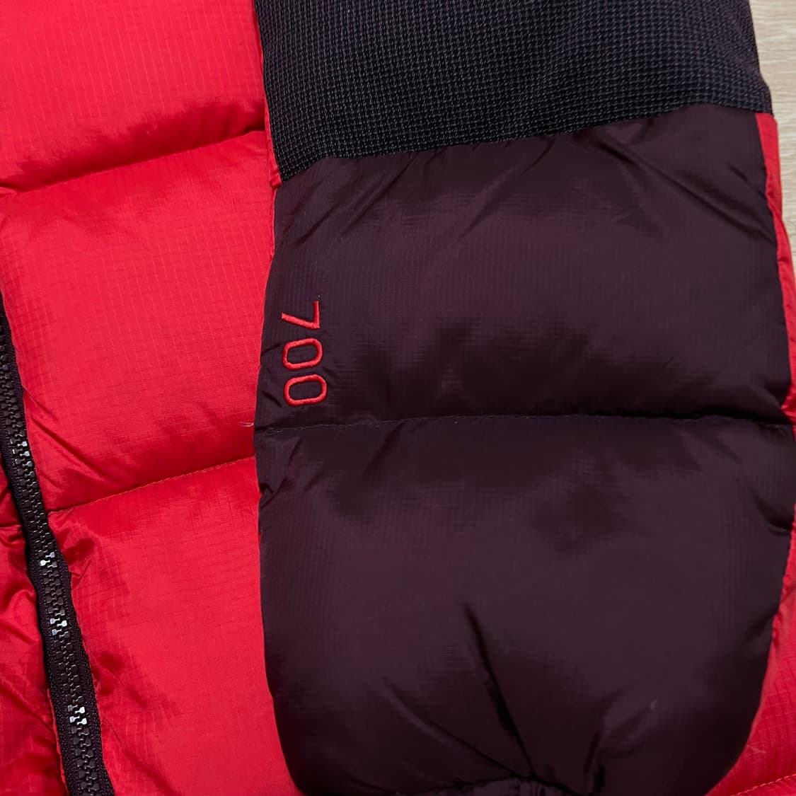 프로월드컵 구스다운 700 배색 후드 패딩 점퍼 [레드] L/100 상품이미지5