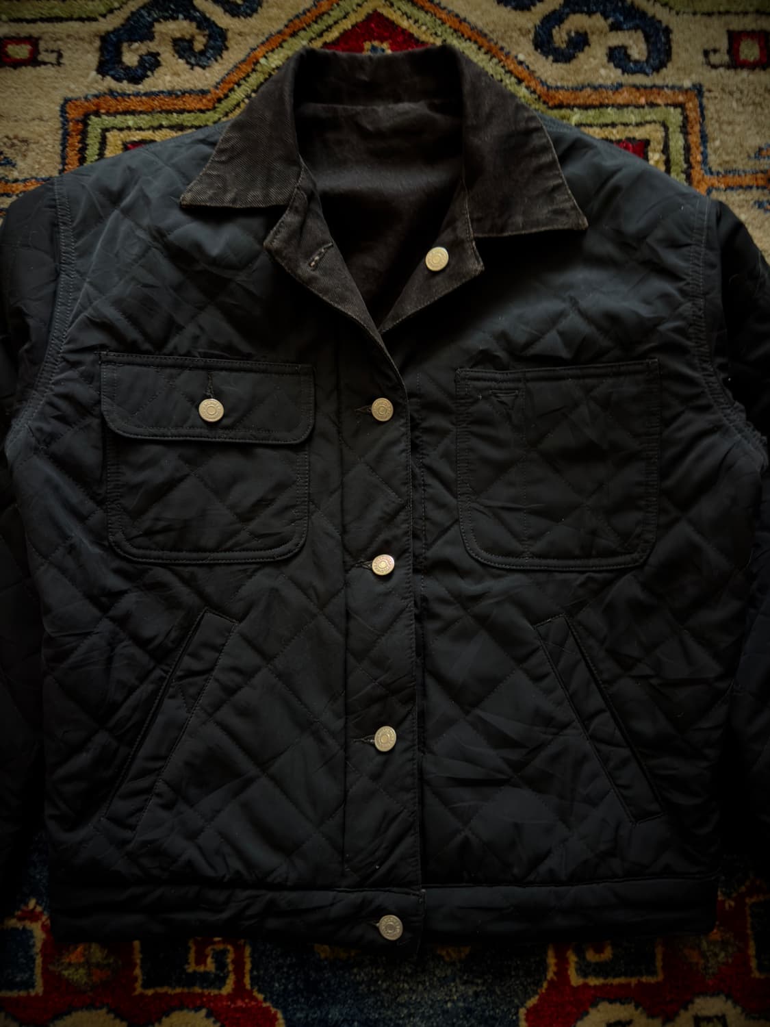 Rare 80s 90s 폴로 랄프로렌 리버시블 올블랙 덩가리 데님 자켓 상품이미지6