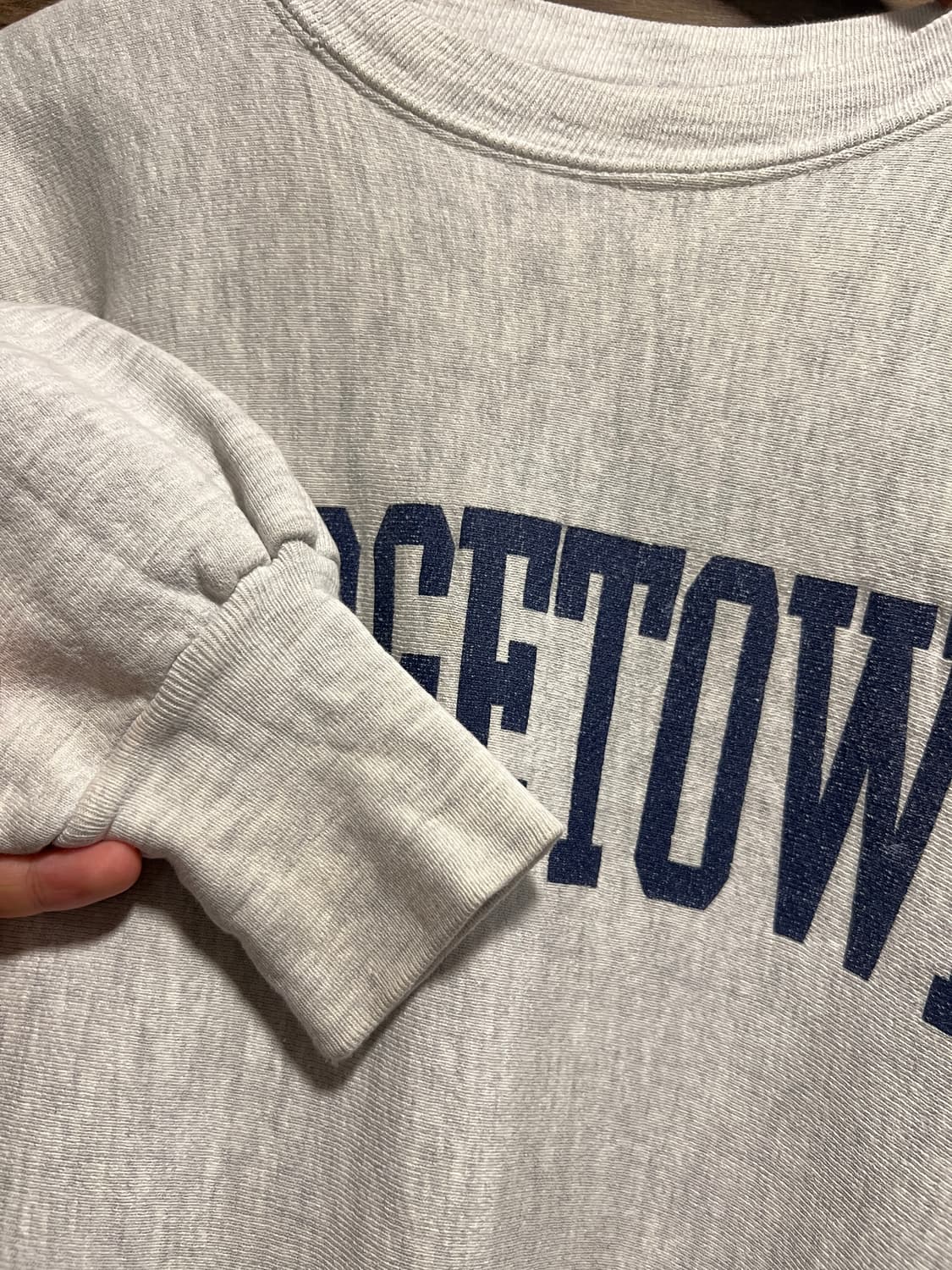 [M]90's USA빈티지 리버스위브 GEORGETOWN 멜란지 스웻셔츠 상품이미지3