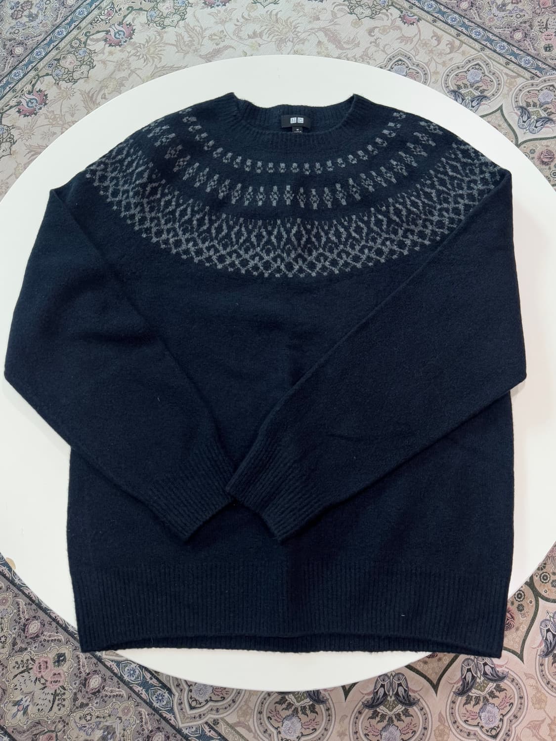 유니클로 플러피얀 노르딕니트 M 네이비 상품이미지3