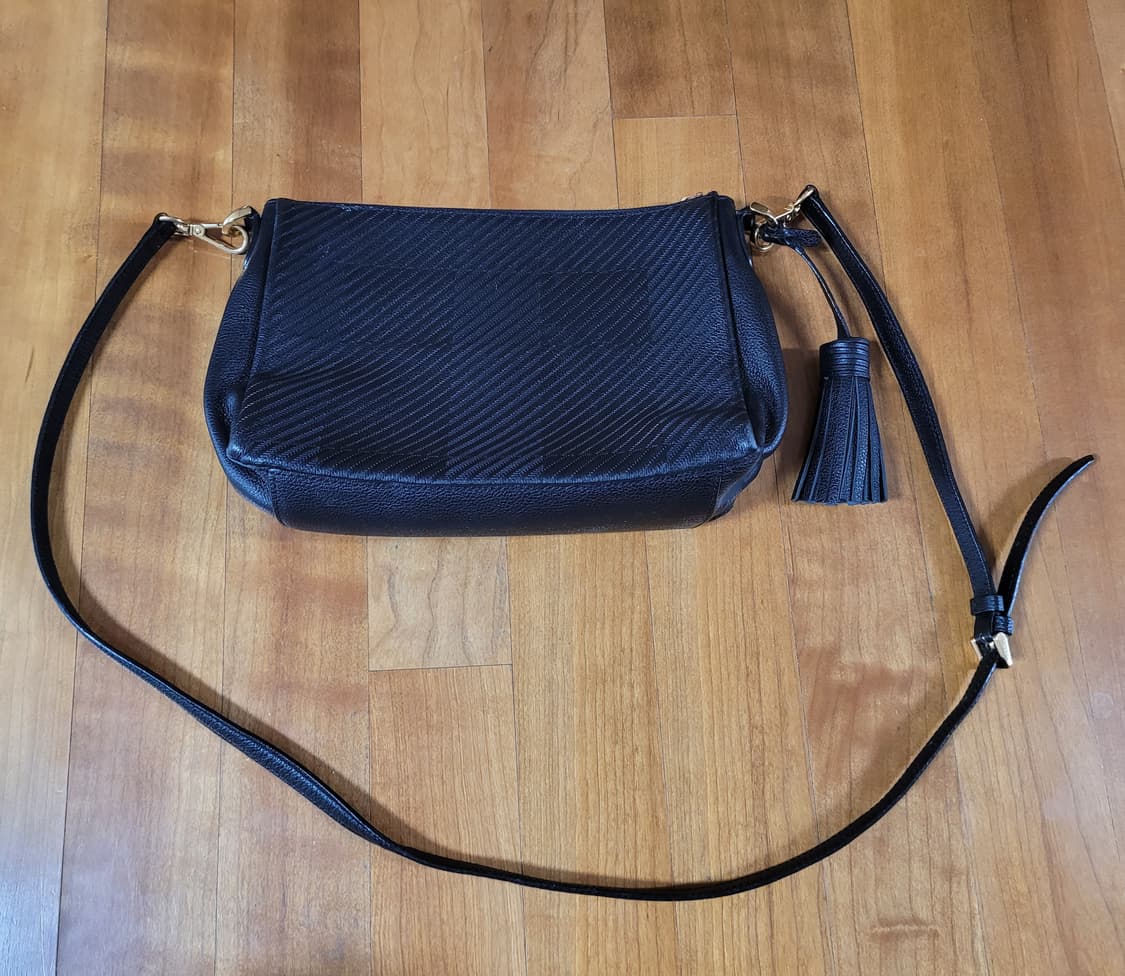 닥스 블랙 하우스체크 가죽 숄더백 보증서포함 상품이미지2